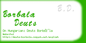 borbala deuts business card